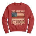 thumbnail image 5 of Men's 250th Anniversary Celebration Sweatshirt Crewneck Independence Day Tunic Blouse Patriotic Print Long Sleeve Crewneck Casual Holiday Tops, 5 of 5