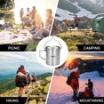 thumbnail image 1 of Stainless steel cup,And Handle Steel Pot Portable Pot Portable Water Handle Picnic 750ml Stainless Steel With Lid And Mewmewcat Water Cup With Stainless Steel Pot Cup With Lid, 1 of 6