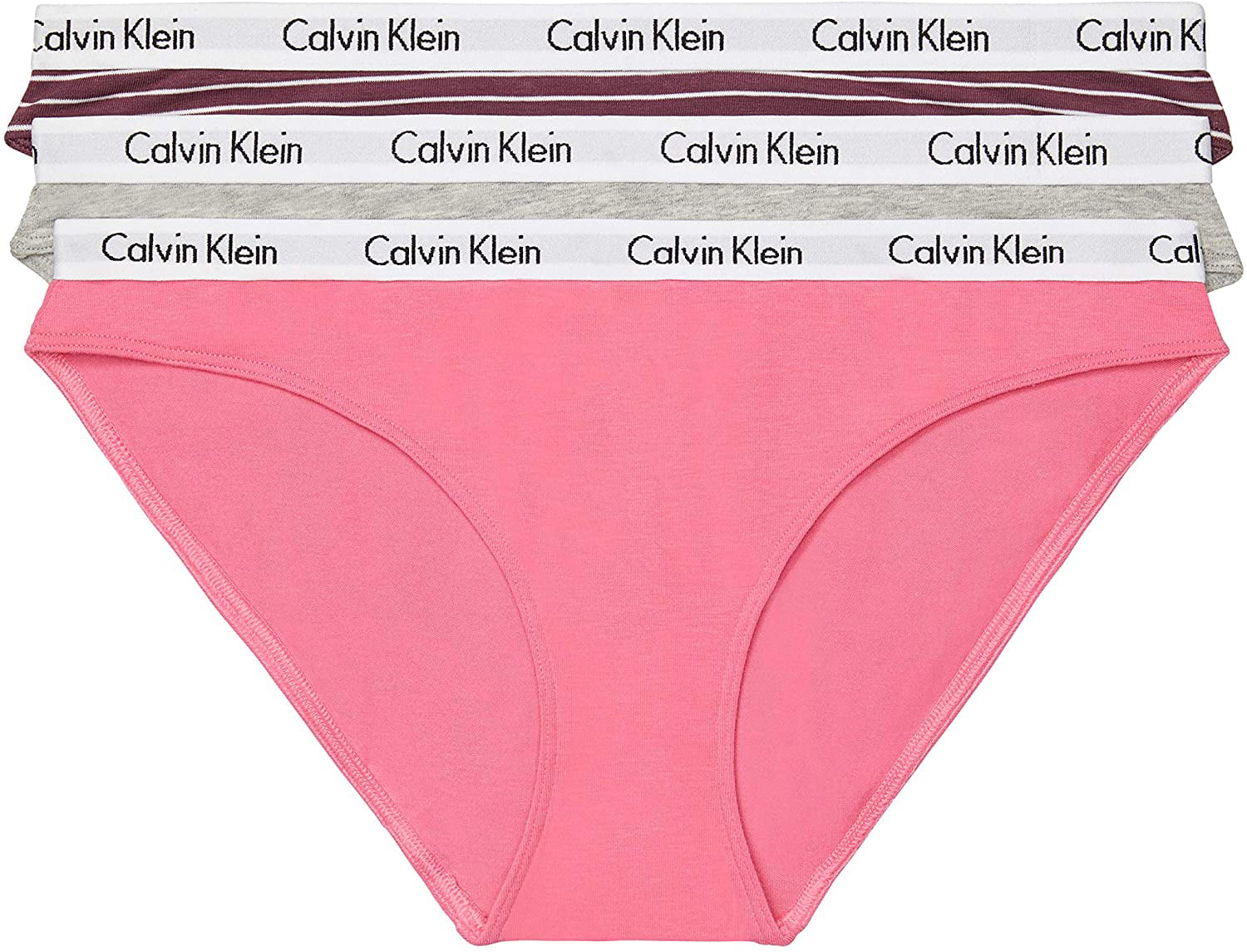 Calvin Klein Women's Carousel Logo Cotton Stretch Bikini Panties, 3 ...
