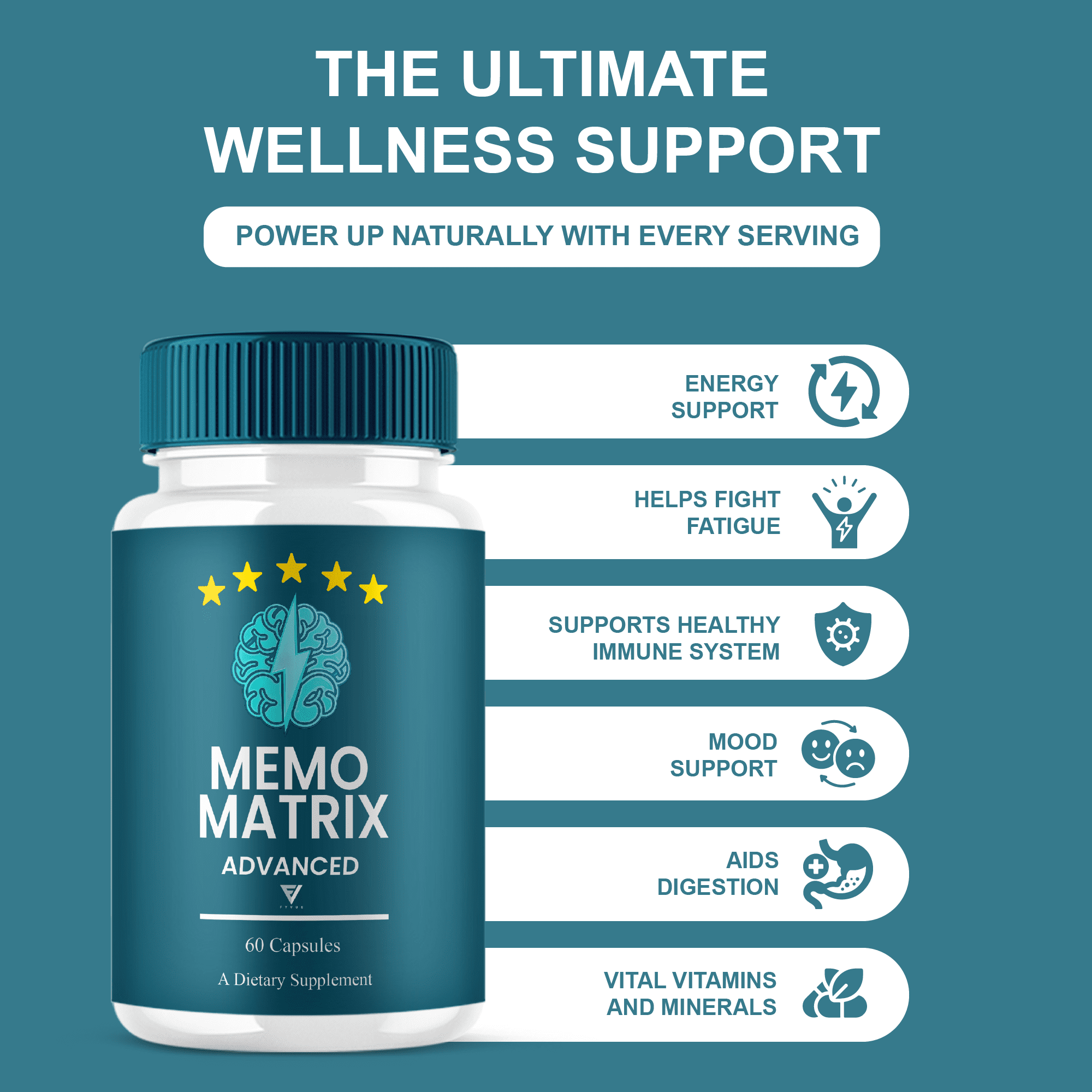 (3 Pack) Memo Matrix Advanced Capsules, Memo Matrix Brain Support (180 Capsules)