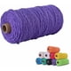 thumbnail image 1 of Cordón de macramé de colores para colgar en la pared, cuerda de algodón natural, suministros de macramé suaves y duraderos, 3 mm x 100 m, ideal para manualidades de bricolaje, cuerda de algodón, 1 of 5
