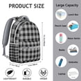 thumbnail image 3 of Moroccan Geometric Backpack Abstract Plaid and Checkerboard Design Colorful School Bag for Students, 3 of 6
