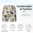 thumbnail image 5 of Lsque Mens Swim Trunks Hawaiian Style Pattern - Bathing Suit Compression Liner - Beach Swim Shorts Swimwear - (S-3XL) - Stretch Quick Dry -Small, 5 of 9