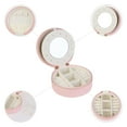 thumbnail image 3 of Unique Bargains Travel Jewelry Box with Mirror Portable Jewelry Organizer for Women Pink, 3 of 8