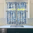 thumbnail image 3 of Aesthetic Paisley Kitchen Curtains - 3 PC Vintage Set, Elegant Floral Tiers with Valance, Semi-Sheer Rod Pocket Caf Curtains, 3 of 5