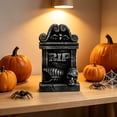 thumbnail image 4 of TanSiDing Halloween Tombstone Resin Ornament Eerie Graveyard Decoration Creepy Haunted House Decor Spooky Cemetery Prop Scary Vibes for Halloween Party Home Mantel Shelf Table Decor, 4 of 6