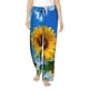 thumbnail image 1 of Fotbe Blue Sky Sunflower Pantalones de Pijama para Mujer, Pantalones de Dormir, Pantalones Pj con Cordón y Bolsillos-Medium, 1 of 6