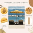 thumbnail image 3 of LAGarden 5-Year-Non-Fading 9FT Solution-Dyed Acrylic Wood Umbrella PVC Cover Outdoor Event Wedding Party Resort Poolside Seaside Restaurant Yellow, 3 of 9