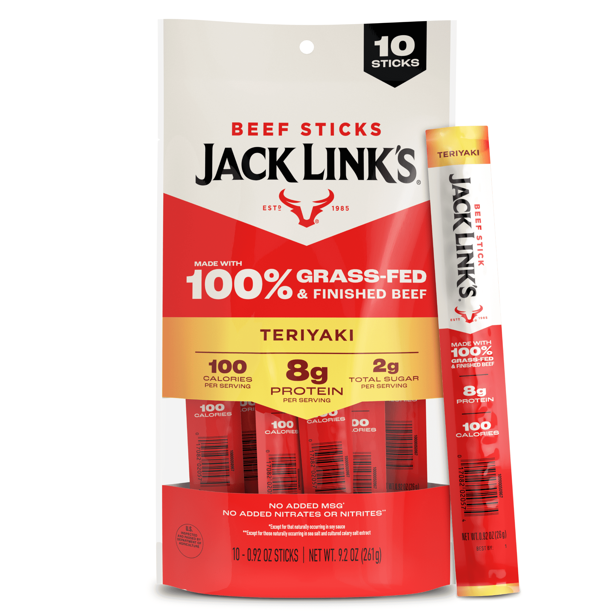 Jack Link's x MrBeast Teriyaki Beef Sticks, 9.20 Ounce, 10 count