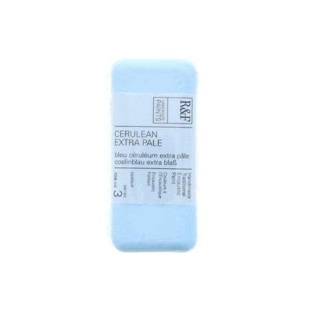 UPC: 0836943001077 | R&F Handmade Paints Encaustic Paint Cake  104ml  Cerulean Blue Extra Pale