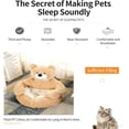 thumbnail image 3 of Acurrucador para Mascotas Que Alivia la Ansiedad, Sofá para Perro con Diseño de Oso de Peluche Abrazando, Nido Acogedor y Cálido para Dormir con Reposabrazos, Tapete Antideslizante Lavable para Cacho, 3 of 6
