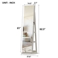 thumbnail image 2 of Jewelry Cabinet, Rotating Jewelry Armoire, Full Length Mirror with 360° Swivel Base, LED Interior Light, 120 Earring Slots, 91 Ring Slots, 18 Necklace Hooks, White for Bedroom Vanity, 2 of 11