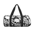thumbnail image 2 of Sigee Skull and palm leaves Printed Multi-compartment Sports Gym Bag for Men and Women Large Capacity Travel Bag, Overnight Bag, 2 of 8