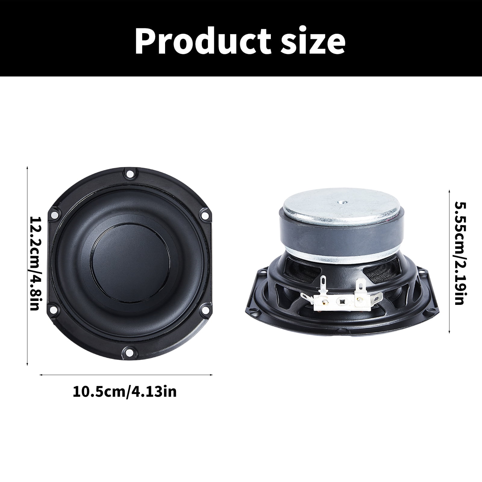 HiFi Home Sound Theater Bass Speakers 4ohm 25W Super Bass Woofer 4In Subwoofer Speakers Music Bookshelf Loudspeaker