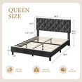 thumbnail image 4 of EDTara Queen Size Bed Frame with Headboard, Queen Upholstered Bed Frame, Heavy-Duty Platform Bed Frame with Strong Wood Slats, Upholstered Mattress Foundation No Box Spring Needed, 4 of 6