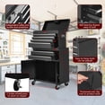 thumbnail image 2 of 24 Inch 8 Drawer Rolling Tool Chest Cart, 2 in 1 Detachable Tool Box Cabinet with Wheels, Professional Lockable Metal Storage Organizer with Portable Top Chest, 2 of 6