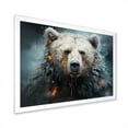 thumbnail image 2 of Designart "Minimalist Bear In Monochrome" Animals Bear Picture Framed Canvas Wall Art, 2 of 5