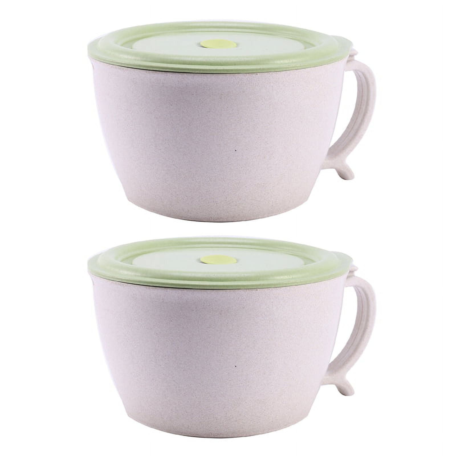 2X Tazones de Fideos para Microondas con Tapa-40 Oz Taza de Sopa de ...