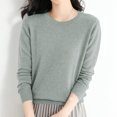 thumbnail image 2 of Dpytoraw Women's Casual Crew Neck Solid Color Pullover Sweater, 2 of 5
