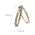 thumbnail image 2 of EARSTMAKEUP Silver Hoop Earrings for Women, Diamond Hoop Earrings, Dazzling Gold Huggie Hoops Earrings Varied Stone Sizes Gold Earrings Hoops 35mm, 2 of 6