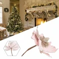 thumbnail image 4 of Glitter Christmas Poinsettia Flower 22cm Xmas Tree Hanging Flower DIY Wreath Merry Christmas Decorations2025 New Year Decor, 4 of 4