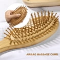 thumbnail image 4 of EeaseMX Peine de madera antiestático de bambú natural Healifty para masaje del cuero cabelludo, cepillos para el cabello, peine de madera para barba y cuidado del cuero cabelludo., 4 of 7