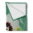 thumbnail image 2 of Science Party Soft Flannel Fleece Blanket, Image of Mad Scientist Holding Smoke Puffs from Test Tubes, Cozy Plush for Indoor and Outdoor Use, 50" x 70", Laurel Green and Multicolor, by Ambesonne, 2 of 5