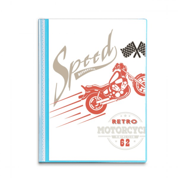 Mechanical Motorcycle Pattern Outline Book Sheet Protectors Portfolio Binder Folder