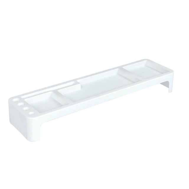 Screen Top Storage Shelf Multipurpose Holder, Practical Shelf Organize Computer Storage Shelf, Keyboard Computer Desk Space Saving Tool For Stable Placement (Blanco)