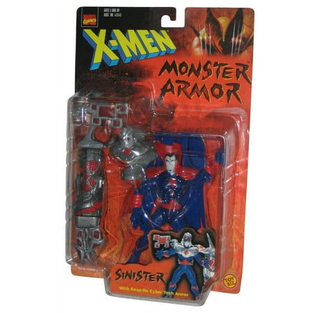 sinister with snap-on cyber tech armor * monster armor series * 1997 marvel comics x-men action figure & accessories