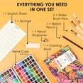 thumbnail image 2 of Set de pintura de acuarela Grabie 168 colores con libro para colorear, 2 of 9
