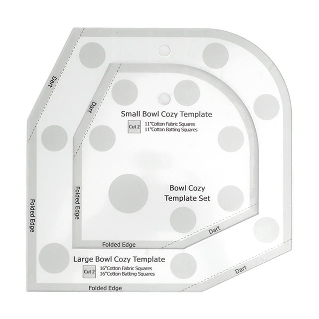 10in Bowl Cozy Template Clear Acrylic Bowl Wrap Sewing Quilting Pattern Template DIY Kitchen Art Craft