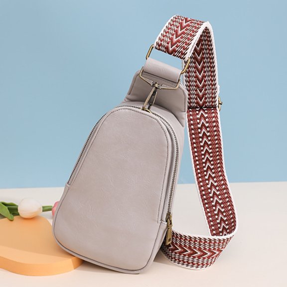 Lilgiuy Women Chest Bag Sling Bag Small Crossbody Leather Satchel Daypack For Lady Shopping Travel Shoulder Strap for 2022