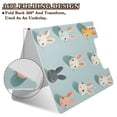 thumbnail image 2 of FORMRS A4 Clipboard Folder with Pen Holder Horizontal Foldable School Office Binder, Green Cute Rabbits, 2 of 9