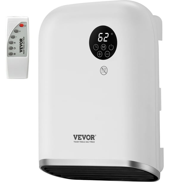 VEVOR Electric Wall Heater 1500W, Small Space Heaters with Touch Screen & Wireless Remote