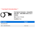 thumbnail image 2 of Fuel Injector Connector - Compatible with 2001 - 2006 BMW 325Ci 2.5L 6-Cylinder 2002 2003 2004 2005, 2 of 2