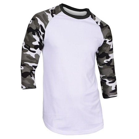 Super Soft Mens 3/4 Sleeve Baseball T Shirt Jersey Fitted (Best Black T Shirt Mens)