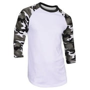 Ma Croix Super Soft Mens 3/4 Sleeve Baseball T Shirt Jersey Fitted Top