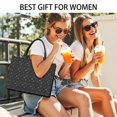 thumbnail image 5 of Large Capacity Tote Bag,Black Cosmic Pattern Handbag Fashion Luxury Tote Bag,15.7"x13"x 5.1" Inches,Laptop Compatible, 5 of 6