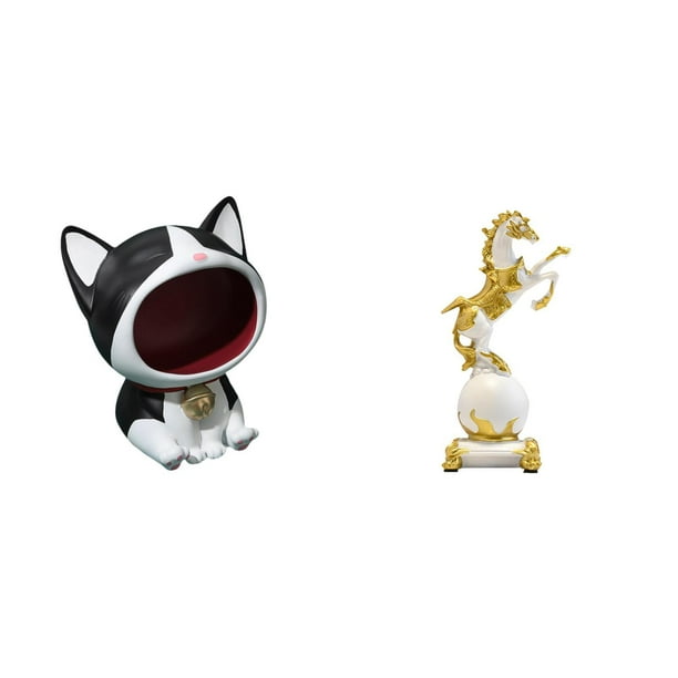 Estatua De Gato Y Caballo, Adorno Artesanal De Colección, Figura Decorativa Para Centro De Mesa, Dormitorio, Escritorio, Sala De Estar, Chimenea, Cuenco Para Llaves, Cuenco Para Dulces.