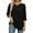 Black, variant on Aloohaidyvio Sweaters for Women 3/4 Sleeve Basic Tops Round Neck Loose Casual Soft Knit Blouses Blue L