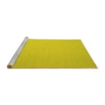 thumbnail image 2 of Ahgly Company Machine Washable Indoor Round Abstract Yellow Contemporary Area Rugs, 3' Round, 2 of 4