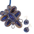 thumbnail image 3 of Boho Aluminum Wire Necklace Earring Set With Resin Bead For Women Tribal Fashion Costume Jewelry Earring Sets Unique Colorful Collar Choker, 3 of 3