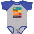 thumbnail image 3 of Inktastic Eat Sleep Trains Repeat Boys or Girls Baby Bodysuit, 3 of 5