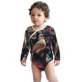 thumbnail image 2 of Xecao Colorful Rose Bird Print Baby unisex-baby Cotton Long-sleeve Bodysuits-3 Months, 2 of 6
