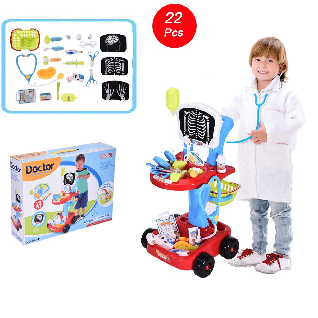 Child Doctor Pretend Play Toy Set With Electric Analog X-Ray Screen Stethoscope/ 
