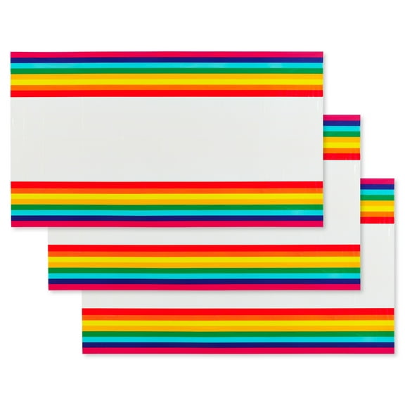 American Greetings Rainbow Party Supplies, Plastic Table Covers (3-Count)