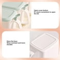 thumbnail image 4 of Seasoning Jar Set, Spice Storage Container, 4 Compartments Press Type Seasoning Box with One Handed Lid Opening, Food Grade Plastic Kitchen Condiment Organizer, Mint Green White, 4 of 7