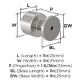 thumbnail image 4 of Amerock Balon 1 inch (25mm) Diameter Satin Nickel Cabinet Knob, 4 of 5