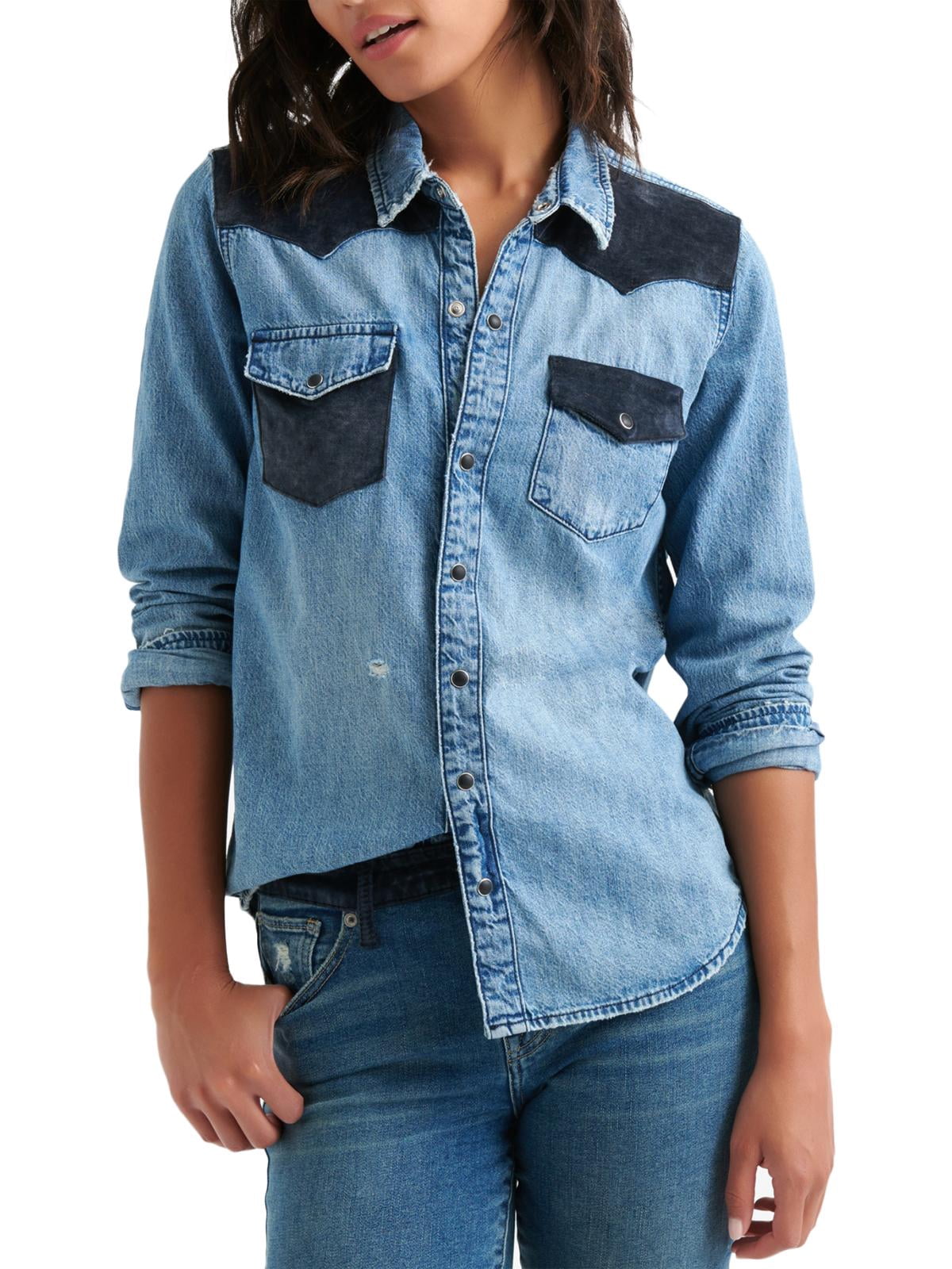 Lucky Brand Womens Denim Button-Down 